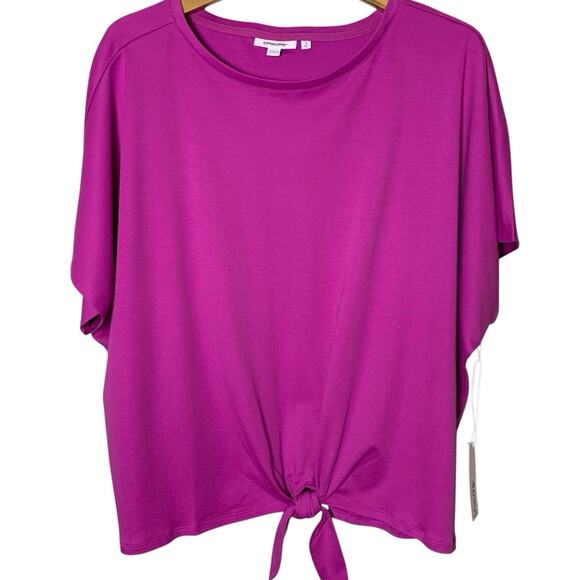 Chico's Top Women's Size 3 (XL) Tie Front Kalmia Dolman Sleeve Fun Tropical NWT - Picture 1 of 7